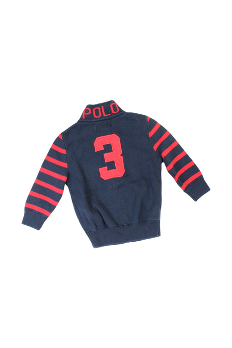 A Grey Zippered Sweatshirts from Ralph Lauren in size 6-12M for boy. (Back View)