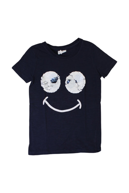 A Navy Short Sleeve T Shirts from Seed in size 5T for girl. (Front View)