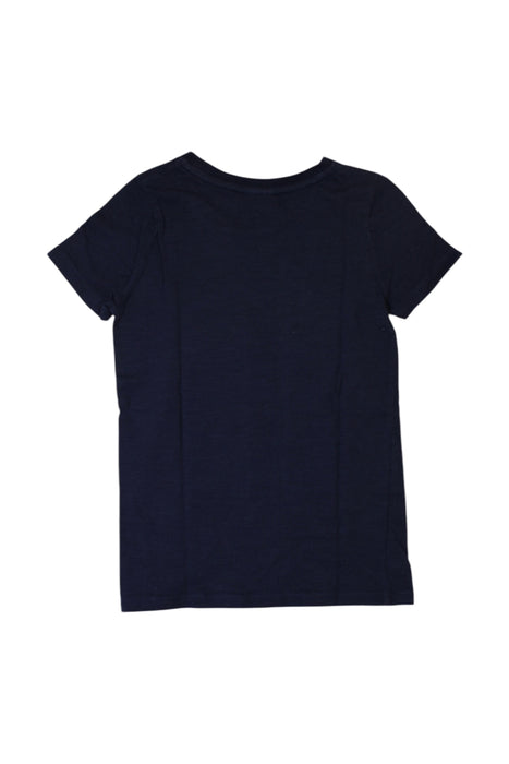 A Navy Short Sleeve T Shirts from Seed in size 5T for girl. (Back View)