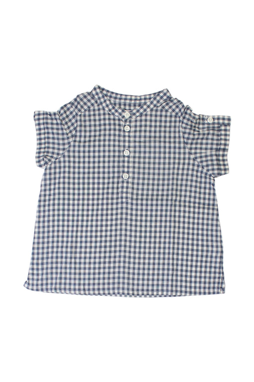 A Blue Short Sleeve Shirts from Bonpoint in size 12-18M for neutral. (Front View)