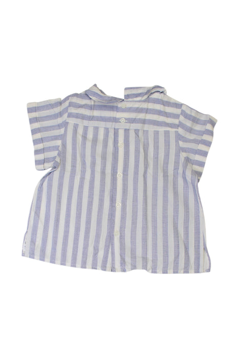 A Blue Short Sleeve Shirts from Bonpoint in size 12-18M for girl. (Back View)