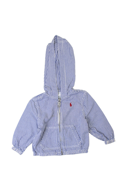 A Blue Zippered Sweatshirts from Polo Ralph Lauren in size 12-18M for boy. (Front View)
