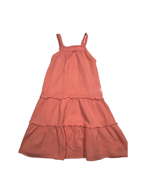 A Peach Sleeveless Dresses from Seed in size 7Y for girl. (Front View)