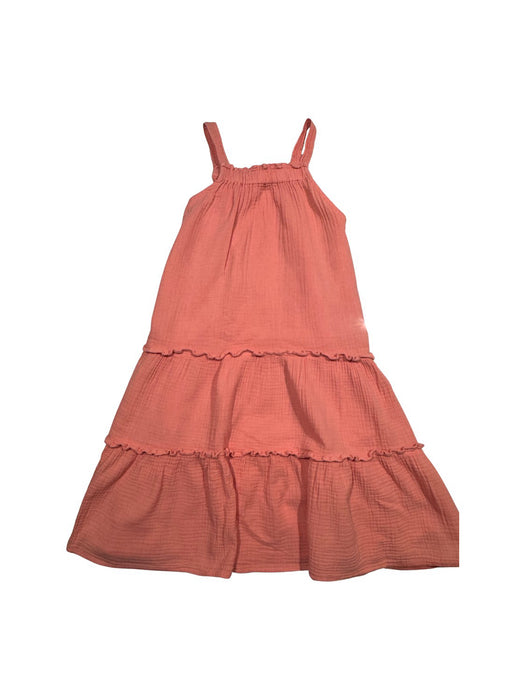 A Peach Sleeveless Dresses from Seed in size 7Y for girl. (Front View)