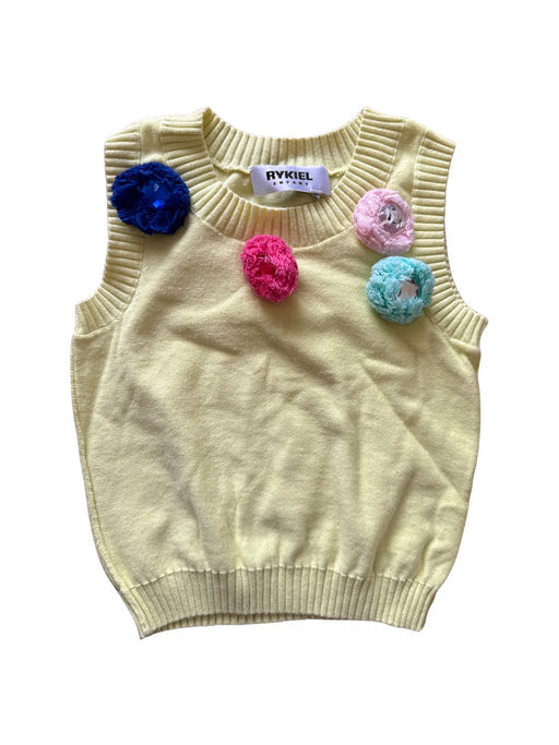 A Yellow Sweater Vests from Rykiel Enfant in size 12-18M for girl. (Front View)