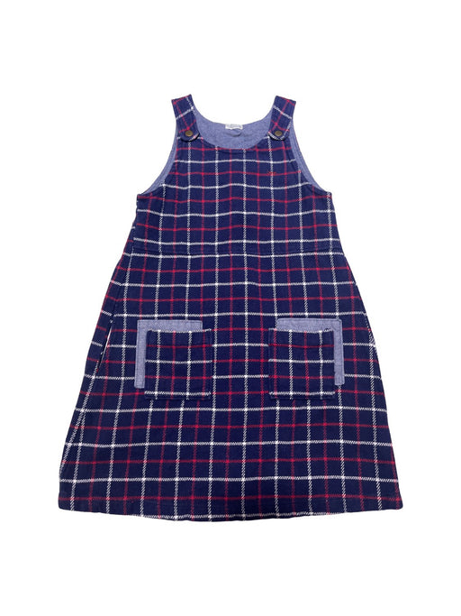A Navy Overall Dresses from Ragmart in size 5T for girl. (Front View)