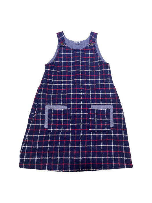 A Navy Overall Dresses from Ragmart in size 5T for girl. (Front View)