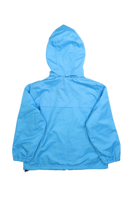 A Blue Rain Jackets from Miki House in size 4T for boy. (Back View)