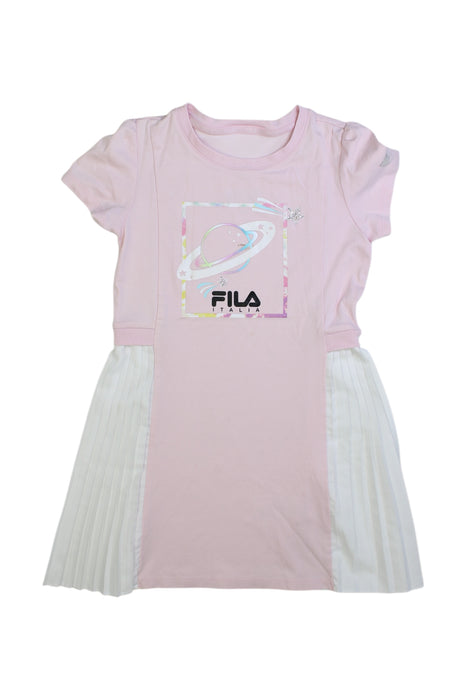 A Pink Short Sleeve Dresses from Fila in size 5T for girl. (Front View)
