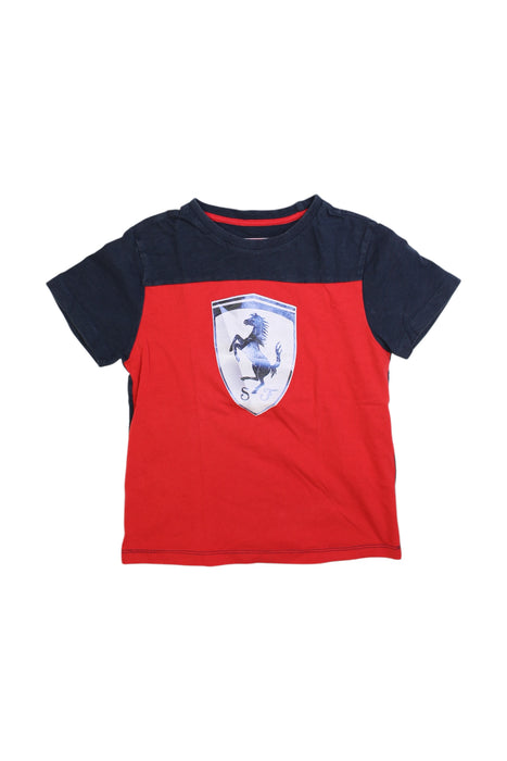A Red Short Sleeve T Shirts from Ferrari in size 5T for boy. (Front View)