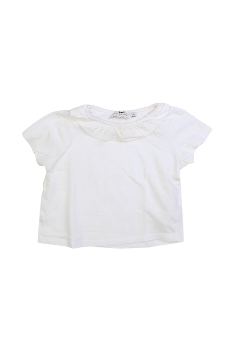 A White Short Sleeve T Shirts from Cyrillus in size 12-18M for girl. (Front View)