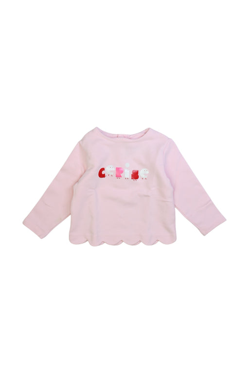 A Pink Crewneck Sweatshirts from Jacadi in size 2T for girl. (Front View)