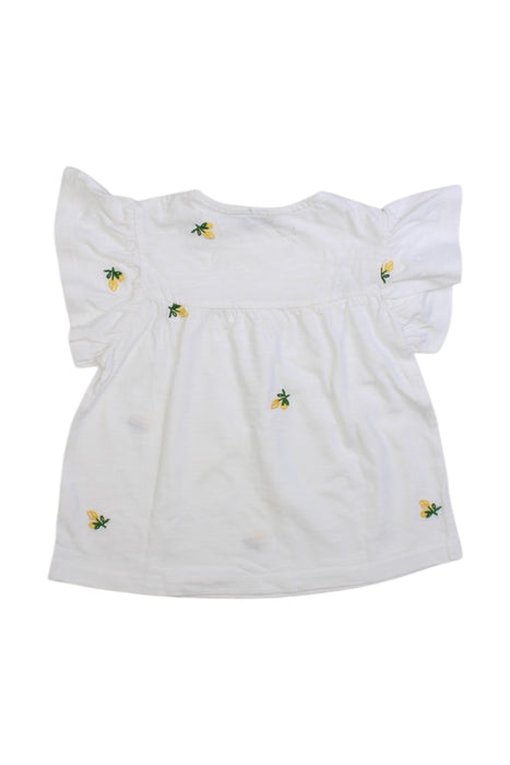 A White Sleeveless Tops from Cyrillus in size 12-18M for girl. (Back View)