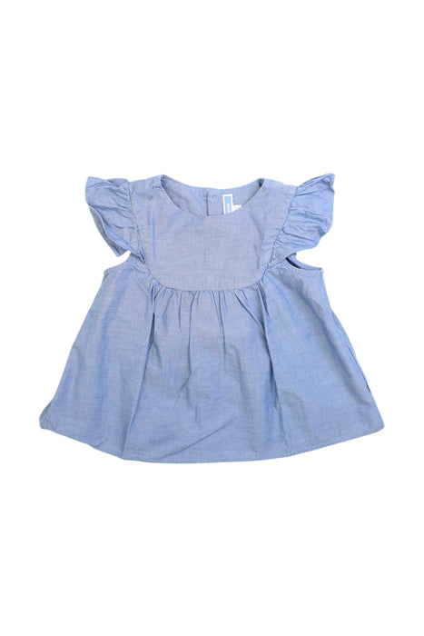 A Blue Short Sleeve Dresses from Jacadi in size 3T for girl. (Front View)