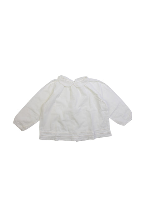A White Long Sleeve Tops from Bout'Chou in size 12-18M for girl. (Front View)