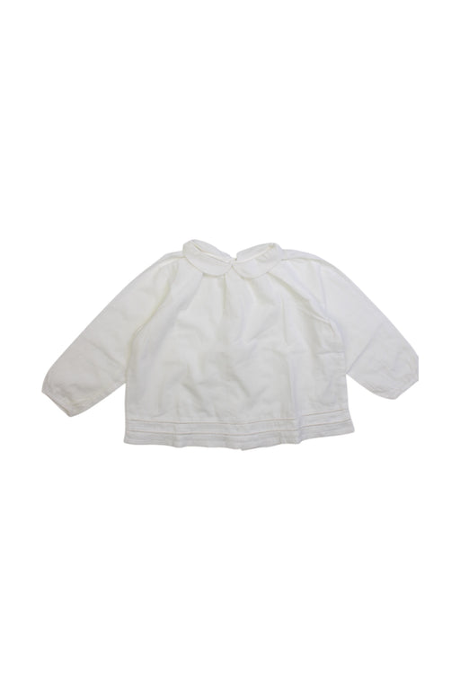A White Long Sleeve Tops from Bout'Chou in size 12-18M for girl. (Front View)