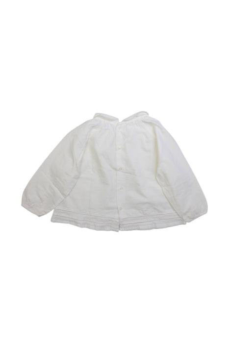 A White Long Sleeve Tops from Bout'Chou in size 12-18M for girl. (Back View)