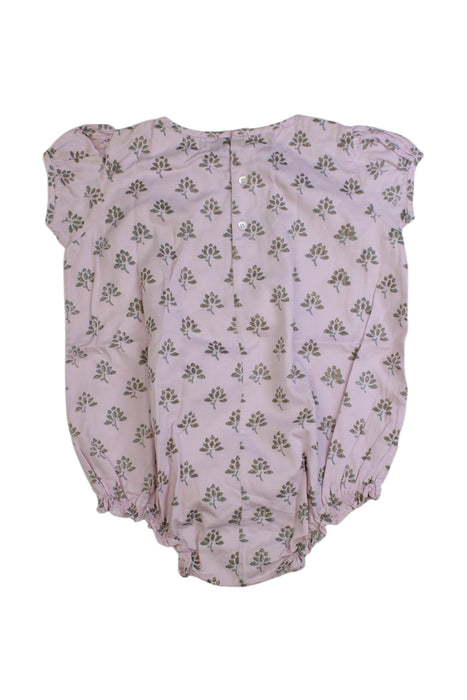 A Pink Short Sleeve Rompers from Velveteen in size 2T for girl. (Back View)