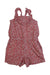 A Red Sleeveless Rompers from Cyrillus in size 3T for girl. (Front View)