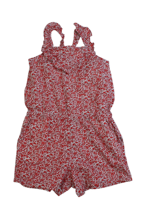 A Red Sleeveless Rompers from Cyrillus in size 3T for girl. (Front View)