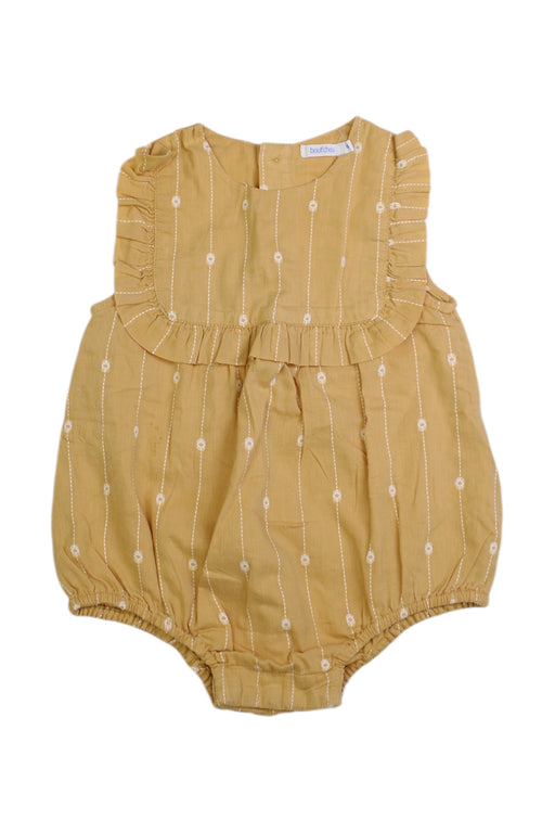 A Yellow Sleeveless Rompers from Bout'Chou in size 12-18M for girl. (Front View)