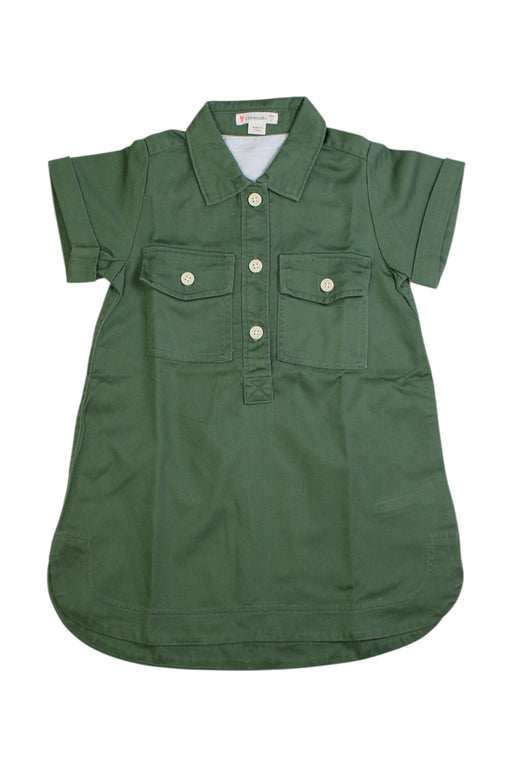 A Green Short Sleeve Dresses from Crewcuts in size 2T for girl. (Front View)