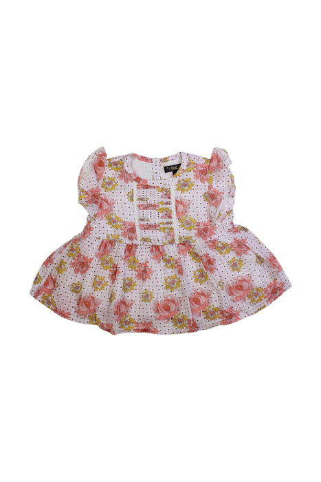 A Multicolour Short Sleeve Dresses from Velveteen in size 12-18M for girl. (Front View)