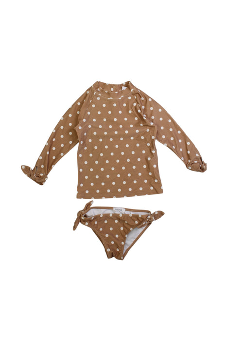 A Brown Rash Guards from Minnow in size 2T for girl. (Front View)