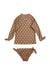 A Brown Rash Guards from Minnow in size 2T for girl. (Back View)