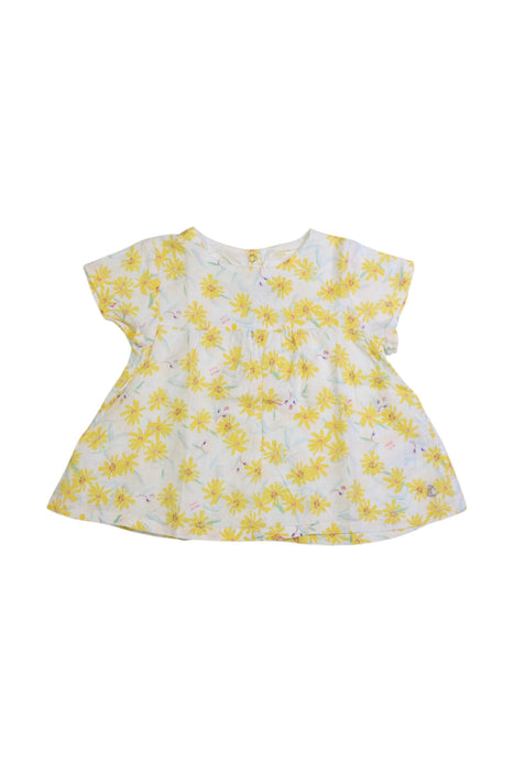 A Yellow Short Sleeve Tops from Petit Bateau in size 2T for girl. (Front View)