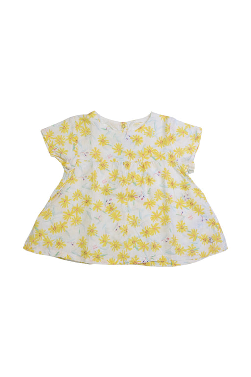 A Yellow Short Sleeve Tops from Petit Bateau in size 2T for girl. (Front View)