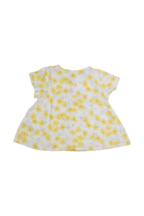 A Yellow Short Sleeve Tops from Petit Bateau in size 2T for girl. (Back View)