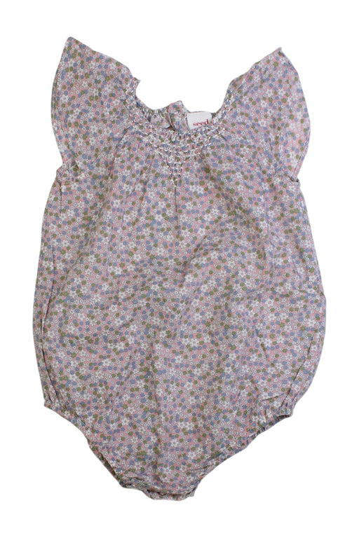 A Multicolour Sleeveless Rompers from Seed in size 12-18M for girl. (Front View)