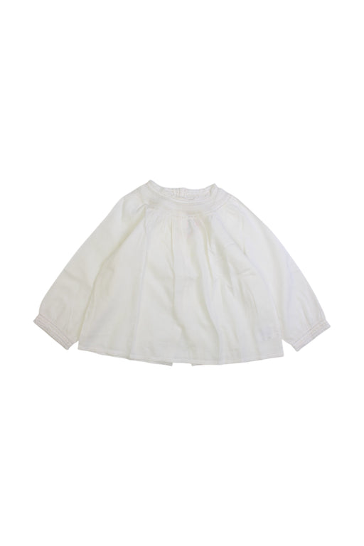 A White Long Sleeve Tops from Bonpoint in size 2T for girl. (Front View)