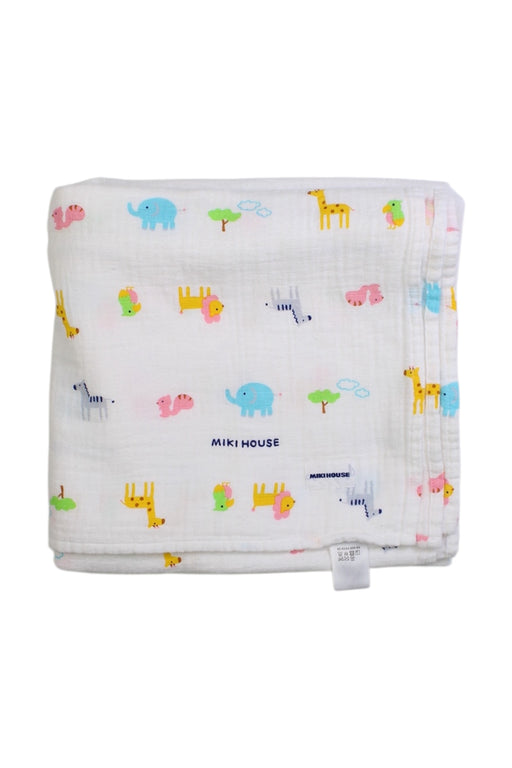 A Multicolour Blankets from Miki House in size O/S for neutral. (Front View)