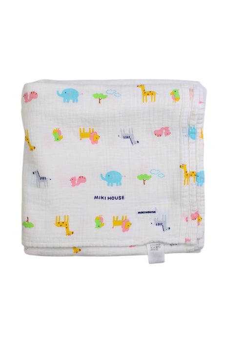 A Multicolour Blankets from Miki House in size O/S for neutral. (Front View)
