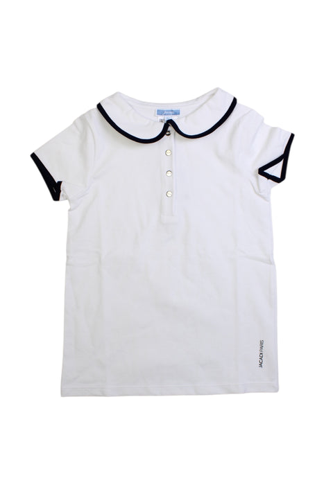 A White Short Sleeve Tops from Jacadi in size 8Y for girl. (Front View)