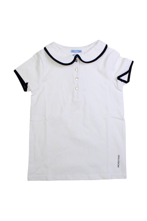 A White Short Sleeve Tops from Jacadi in size 8Y for girl. (Front View)