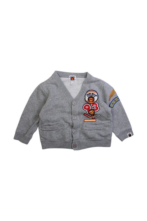 A Grey Buttoned Sweatshirts from BAPE KIDS in size 18-24M for boy. (Front View)