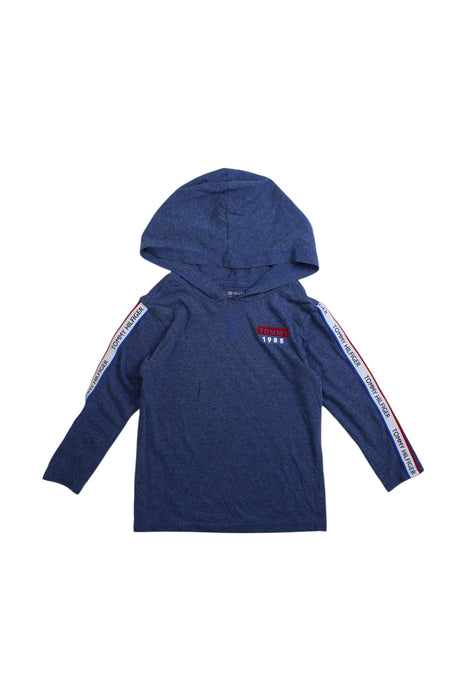 A Blue Hooded Sweatshirts from Tommy Hilfiger in size 3T for boy. (Front View)