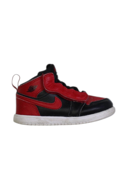A Red Sneakers from Air Jordan in size 3T for boy. (Front View)