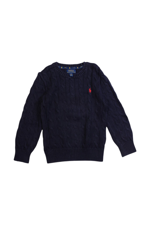 A Navy Knit Sweaters from Polo Ralph Lauren in size 5T for boy. (Front View)