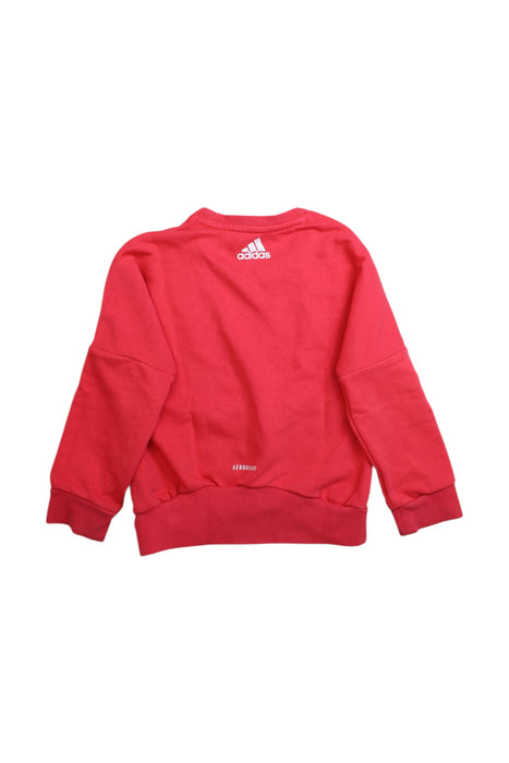 A Red Crewneck Sweatshirts from Adidas in size 5T for girl. (Back View)