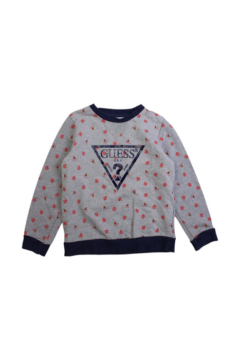A Navy Crewneck Sweatshirts from Guess in size 5T for girl. (Front View)