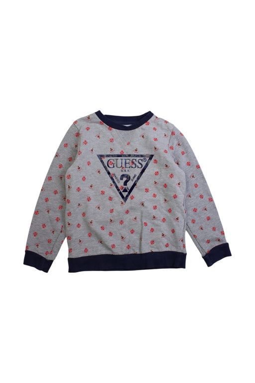 A Navy Crewneck Sweatshirts from Guess in size 5T for girl. (Front View)