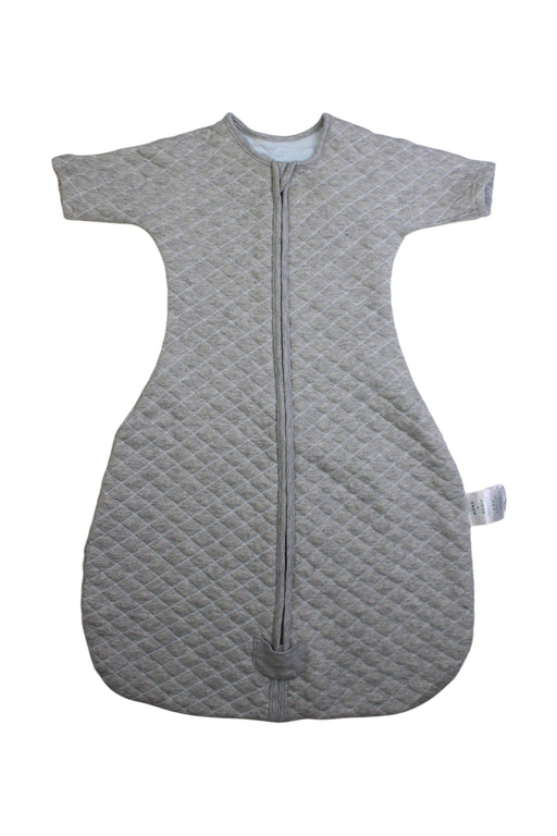 A Grey Sleepsacs from Aden & Anais in size 6-12M for neutral. (Front View)