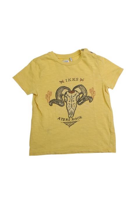 A Yellow Short Sleeve T Shirts from IKKS in size 3T for boy. (Front View)