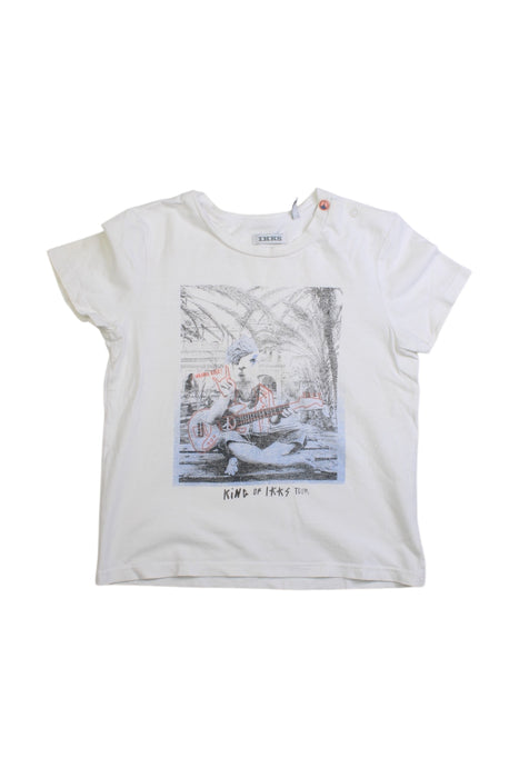 A White Short Sleeve T Shirts from IKKS in size 2T for boy. (Front View)