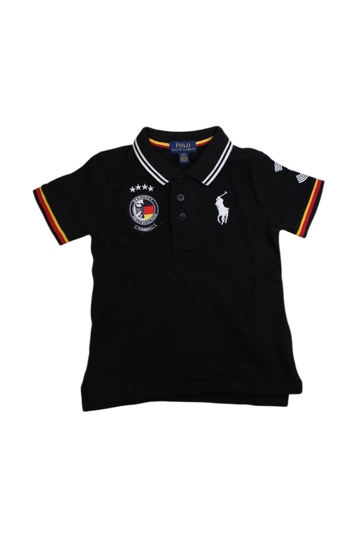 A Black Short Sleeve Polos from Polo Ralph Lauren in size 2T for boy. (Front View)