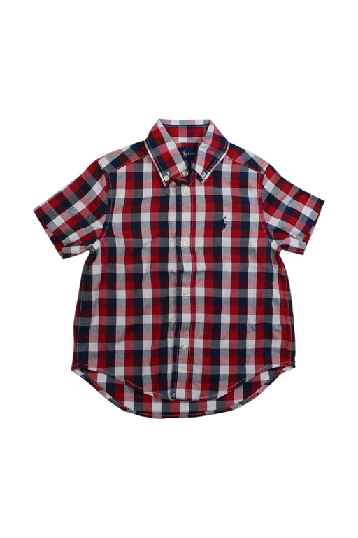 A Red Short Sleeve Shirts from Ralph Lauren in size 2T for boy. (Front View)